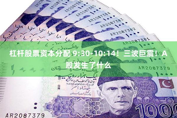 杠杆股票资本分配 9:30-10:14！三波巨震！A股发生了什么