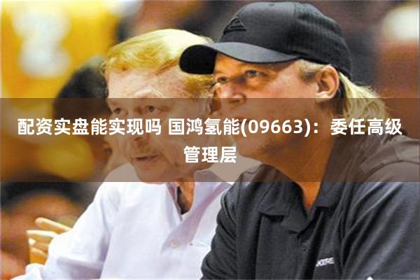 配资实盘能实现吗 国鸿氢能(09663)：委任高级管理层