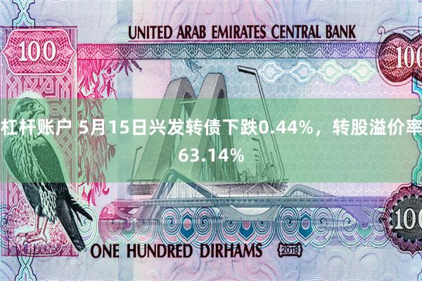 杠杆账户 5月15日兴发转债下跌0.44%，转股溢价率63.14%