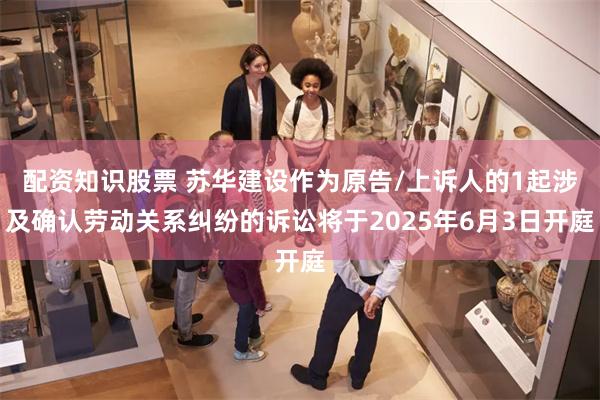 配资知识股票 苏华建设作为原告/上诉人的1起涉及确认劳动关系纠纷的诉讼将于2025年6月3日开庭