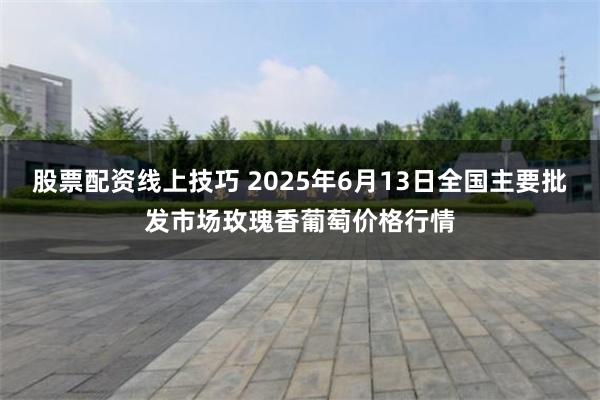 股票配资线上技巧 2025年6月13日全国主要批发市场玫瑰香葡萄价格行情